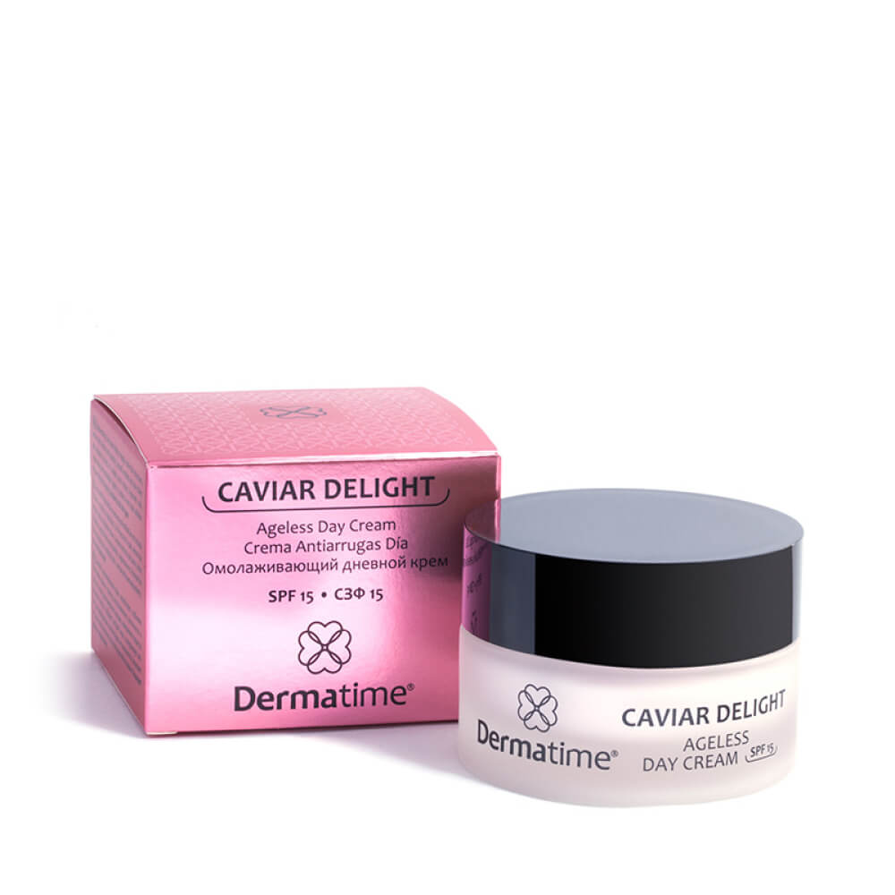 CAVIAR DELIGHT AGELESS DAY CREAM SPF 15+ DERMATIME / ОМОЛАЖИВАЮЩИЙ ДНЕВНОЙ КРЕМ СЗФ 15+, 50 МЛ