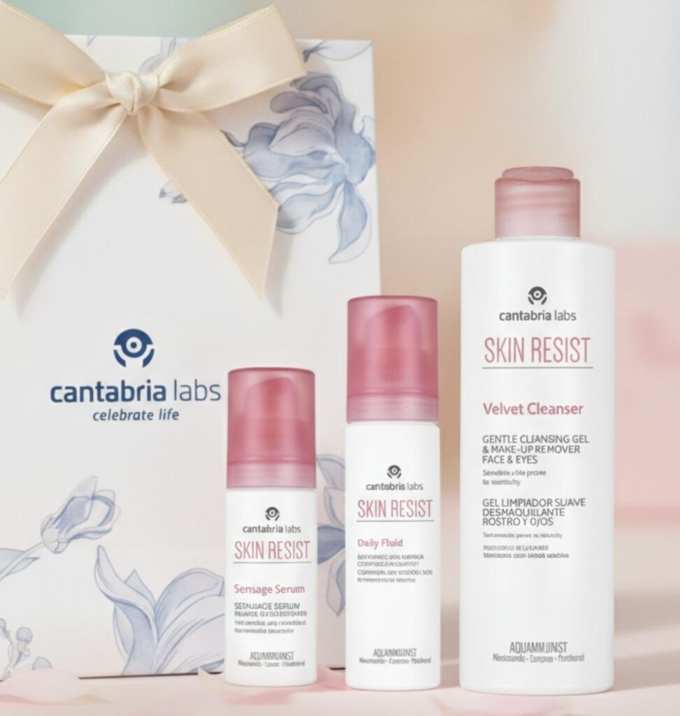 SKIN RESIST VELVET CLEANSER+DAILY FLUID+SENSAGE SERUM / БАРХАТНОЕ ОЧИЩАЮЩЕЕ СРЕДСТВО+ДНЕВНОЙ ФЛЮИД+ВОССТАНАВЛИВАЮЩАЯ СЫВОРОТКА С АНТИВОЗРАСТНЫМИ СВОЙСТВАМИ